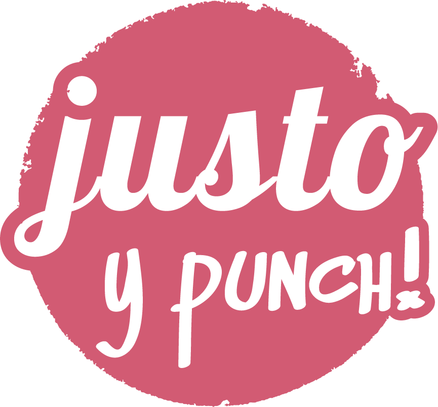 Justo y Punch web logo circ rojo